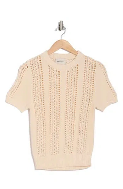 Industry Republic Clothing Short Sleeve Pointelle Sweater