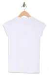 Industry Republic Clothing Shrunken Mock Neck Rib Top In White