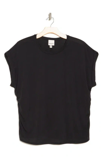 Industry Republic Clothing Side Ruched Short Sleeve T-shirt In Black
