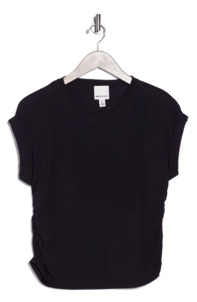 Industry Republic Clothing Side Ruched Top In Black