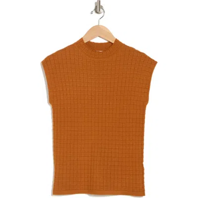 Industry Republic Clothing Sleeveless Waffle Knit Top In Bronze