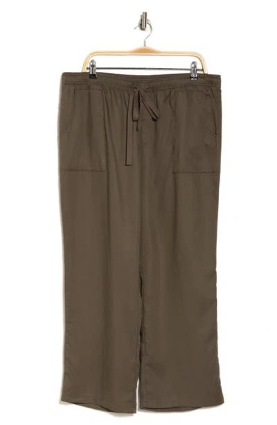 Industry Republic Clothing Tie Waist Wide Leg Pants In Olive