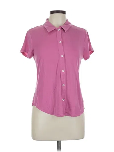 Pre-owned Industry Short Sleeve Polo Shirt In Pink