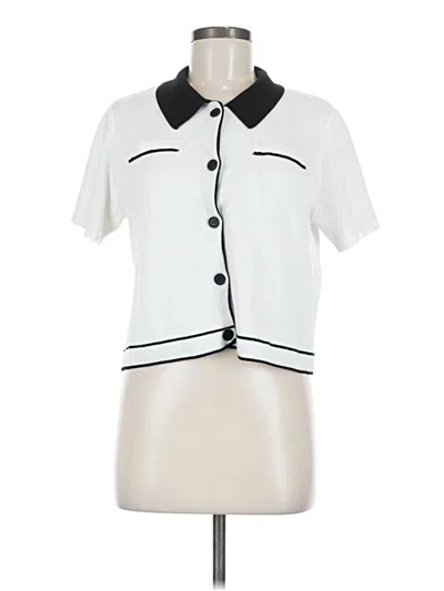 Pre-owned Industry Short Sleeve Polo Shirt In White