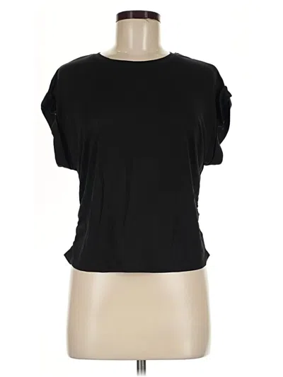 Pre-owned Industry Short Sleeve Top Black Boatneck Tops