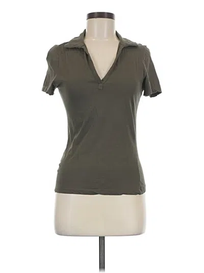 Pre-owned Industry Short Sleeve Top Green V-neck Tops
