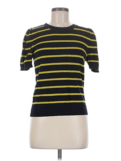 Pre-owned Industry Short Sleeve Top Yellow Crew Neck Tops