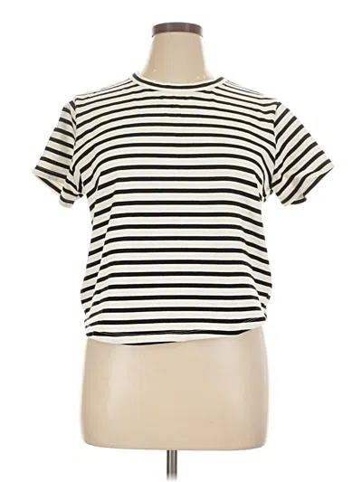 Pre-owned Industry Short Sleeve Turtleneck In Ivory
