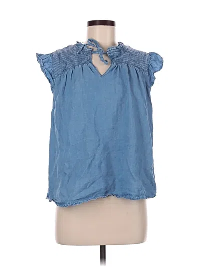Pre-owned Industry Sleeveless Blouse In Blue