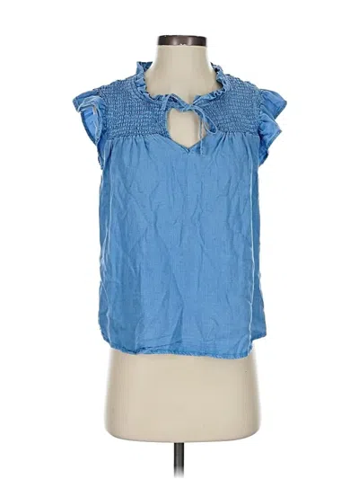Pre-owned Industry Sleeveless Blouse In Blue