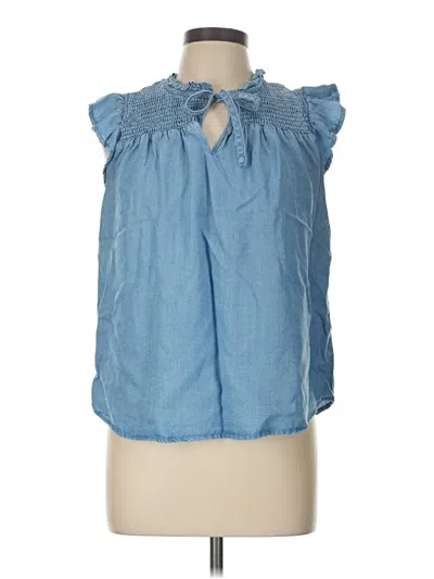 Pre-owned Industry Sleeveless Blouse In Blue