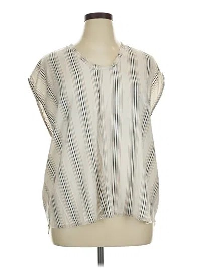 Pre-owned Industry Sleeveless Blouse In Ivory