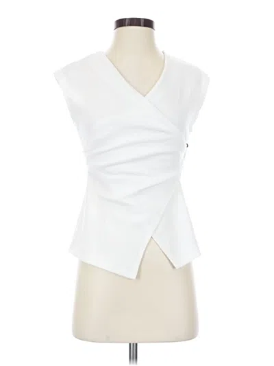 Pre-owned Industry Sleeveless Blouse In White