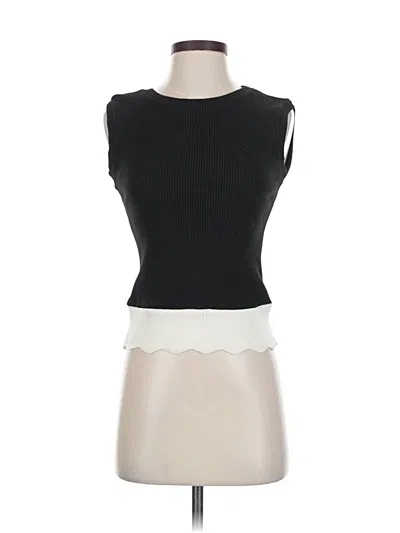 Pre-owned Industry Sleeveless Top Black Boatneck Tops