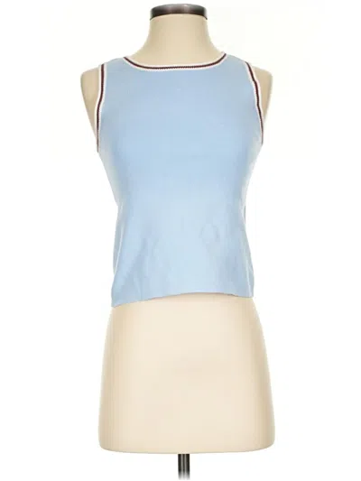 Pre-owned Industry Sleeveless Top Blue Boatneck Tops