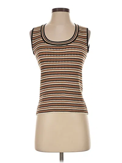 Pre-owned Industry Tank Top Brown Square Neckline Tops