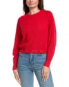 Industry Textured Cropped Sweater In Red