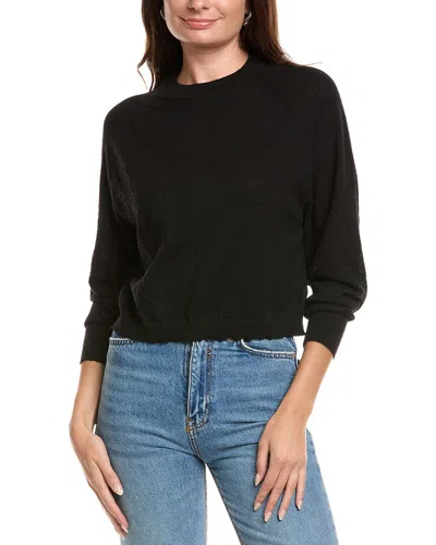 Industry Textured Cropped Sweater In Black