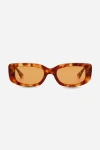 Indy Delancey Rectangular Polarized Sunglasses In Brown