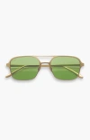 Indy Jimmy Aviator Polarized Sunglasses In Gold