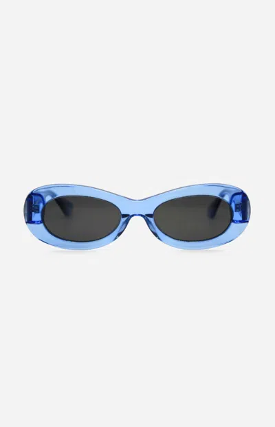 Indy Sunglasses Soho Powder Blue Oval Sunglasses