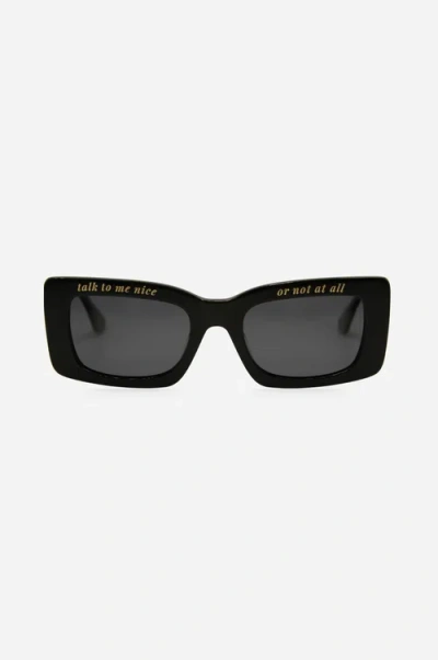 Indy Talk To Me Nice Square Polarized Sunglasses In Black