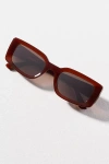 Indy Wide Temple Rectangle Sunglasses In Sand