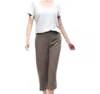 Indyeva Epesi Wide Leg Crop Pants In Brown In Brown