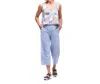 Indyeva Halka Tank Top In Botanical Blue In Gray