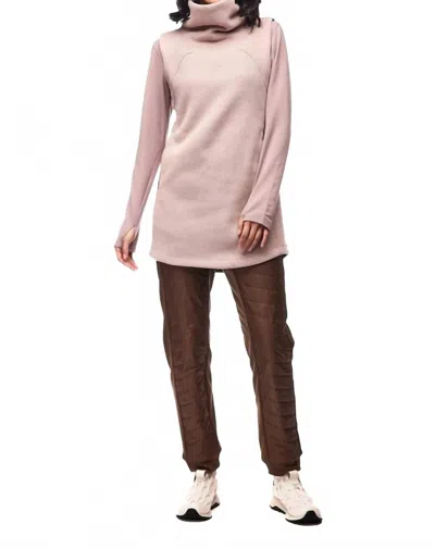 Indyeva Toga Tunic Top In Mink In Pink