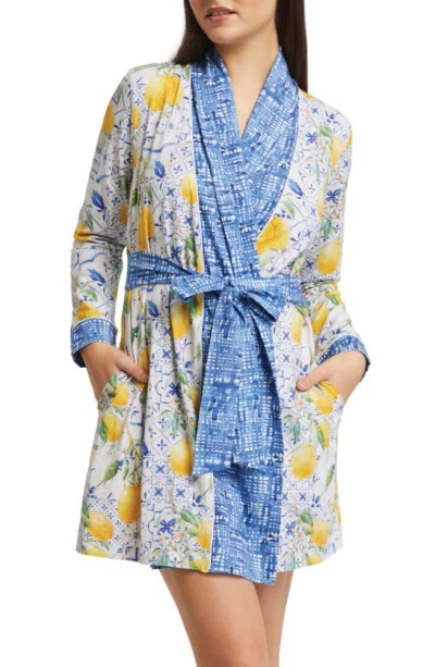 Inej Florence Short Robe In Florence Print