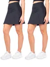 Inerzia Women's 2-pack Active Tennis Skirts In Black