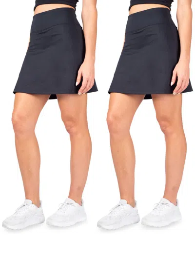 Inerzia Women's 2-pack Active Tennis Skirts In Black