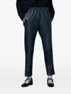 Inès & Maréchal Jardin Leather Trousers In Blue