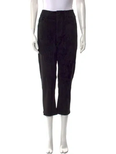 Pre-owned Inès & Maréchal Lamb Leather Straight Leg Pants W/ Tags In Black