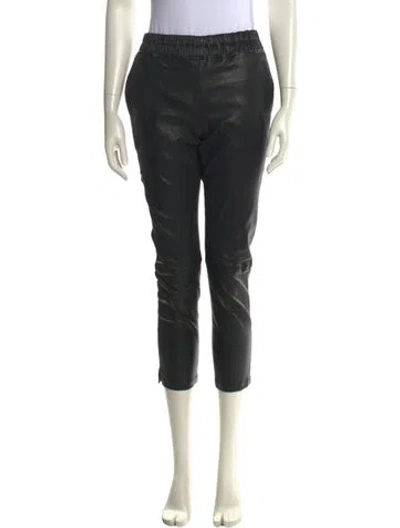 Pre-owned Inès & Maréchal Lambskin Skinny Leg Pants In Black
