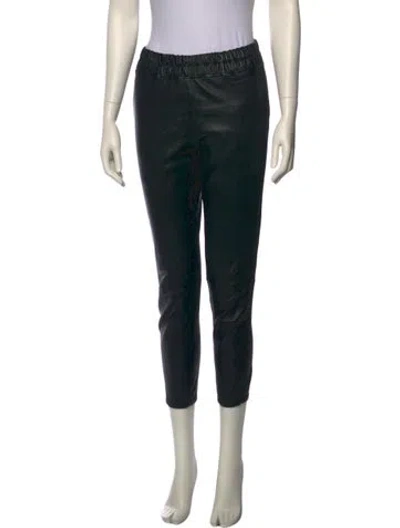 Pre-owned Inès & Maréchal Lambskin Skinny Leg Pants In Black