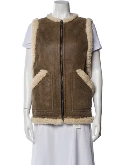 Pre-owned Inès & Maréchal Lambskin Vest In Neutral