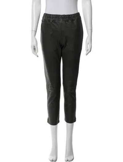 Pre-owned Inès & Maréchal Lambskin Wide Leg Pants In Black
