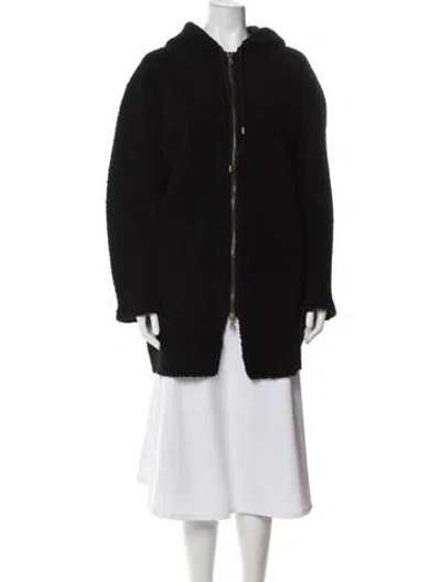 Pre-owned Inès & Maréchal Wool Coat In Black