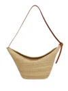 Inès Bressand Curved Grass-leather Shoulder Bag In Neutral