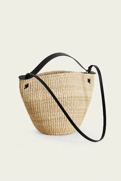 Inès Bressand N.42 Bell Medium Bag In Natural Black