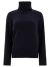 Ines De La Fressange Ribbed Turtleneck Sweater In Blue