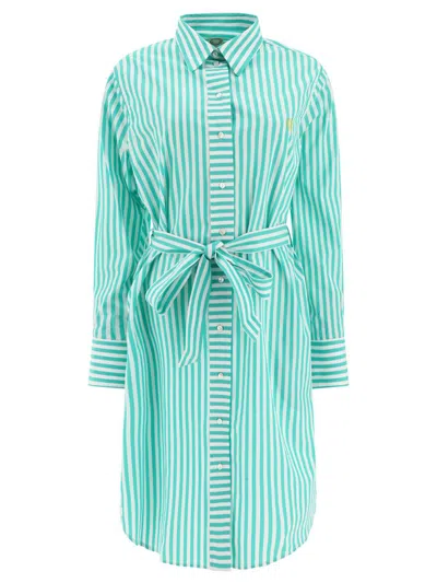 Ines De La Fressange "amour" Shirt Dress In Green