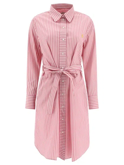 Ines De La Fressange "amour" Shirt Dress In Pink