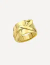 Ines De La Fressange Bague Attachement Plaqué Or Noeud In Gold