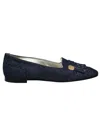 Ines De La Fressange Ballerines De Ville En Denim In Blue