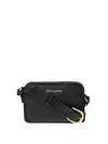 Ines De La Fressange Banane Marcia Cuir Noir Marine Bordure Bleue