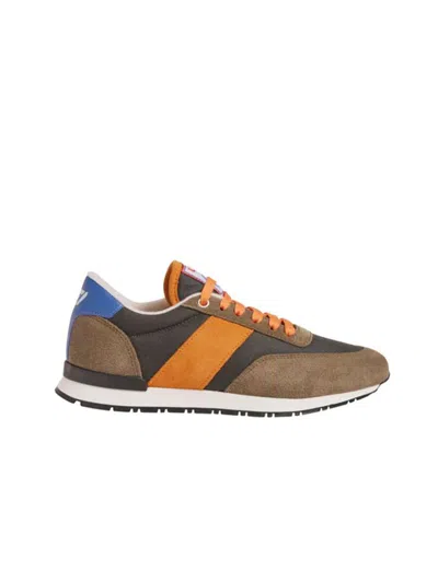 Ines De La Fressange Baskets "77"  Unisexes Kaki/orange/bleu Uzs X Ines