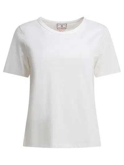 Ines De La Fressange Beige Cotton T-shirt In White